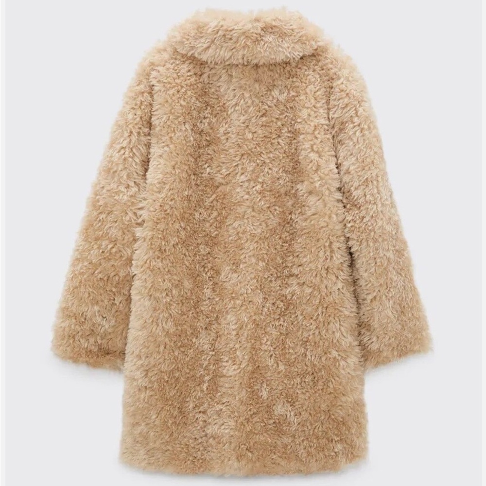 Zara Faux Fur Coat - NWT - Picture 2 of 6